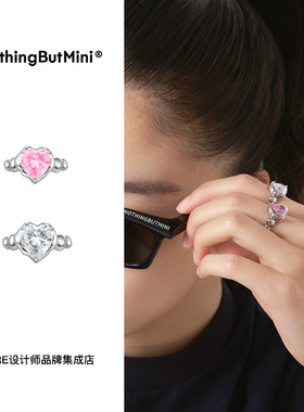 nothingbutmini爱心锆石开口戒指