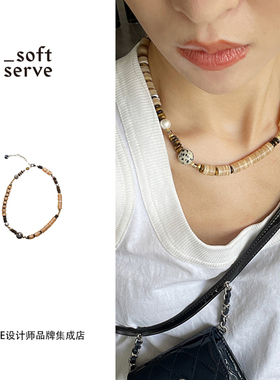 Dare买手店 SoftServe鹌鹑蛋项链女手工串珠原创小众设计度假饰品