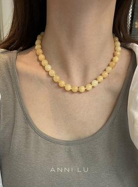 annilu圆珠项链串珠链首饰