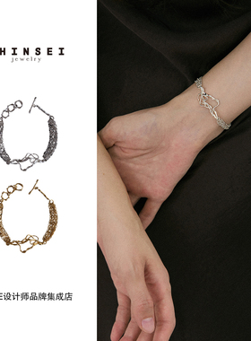 Dare买手店 森制SHINSEI水波流苏手链小众原创设计复古饰品首饰