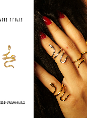 SimpleRituals蛇造型戒指开口戒