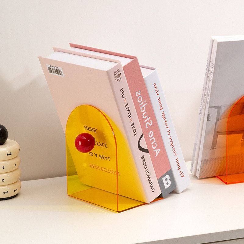 亚克力L型书立多巴胺球球办公室书房学生桌面书立书挡北欧ins风,淘宝优惠券,粉丝福利购,淘宝优惠卷