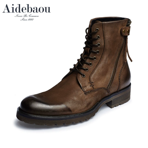 Martens, высокие сапоги для отдыха в английском стиле, из натуральной кожи, в британском стиле