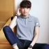 Mùa hè mới nam ngắn tay áo thun ve áo polo xu hướng cotton hoang dã quần áo nam nửa áo - Polo áo polo form rộng Polo