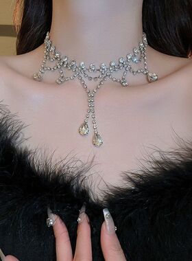 宫廷风花朵法式项饰饰品珍珠项链