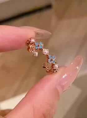 女戒指指环设计轻奢小众款花朵