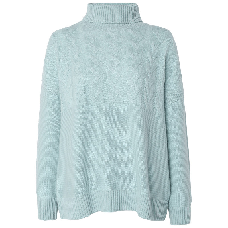 皮皮狗女装高领粗针加厚绞花宽松廓形羊绒衫,淘宝优惠券,粉丝福利购,淘宝优惠卷