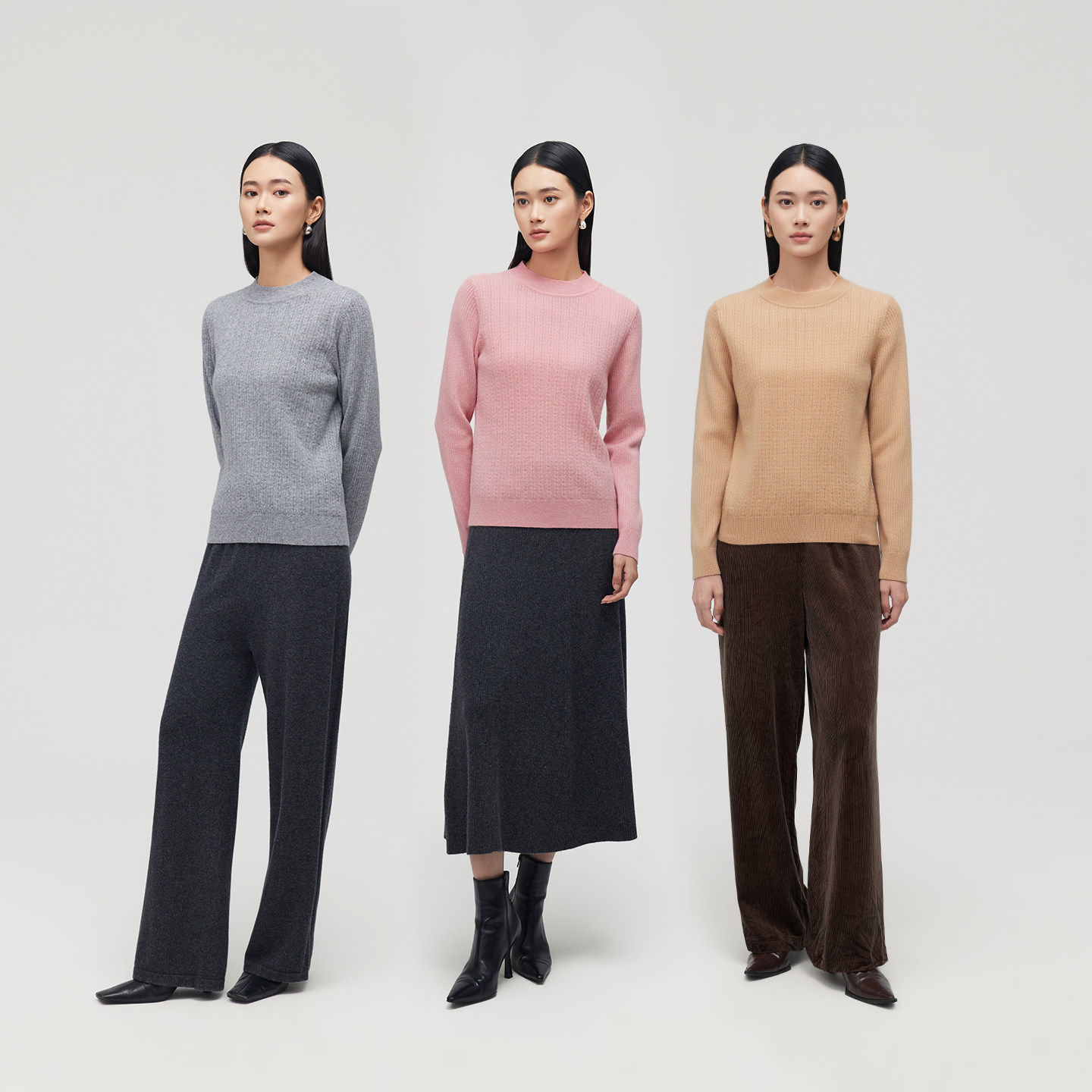 皮皮狗秋冬新品绞花羊绒衫圆领打底针织套头女毛衣,淘宝优惠券,粉丝福利购,淘宝优惠卷