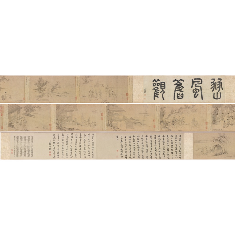 南宋马和之 幽风七月图 复古书画人物工笔白描国画真迹微喷装饰画 - 图3