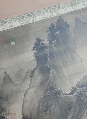 王翚 唐卢浩然月夜归庄图 复古书画山水国画真迹微喷仿古挂轴装饰