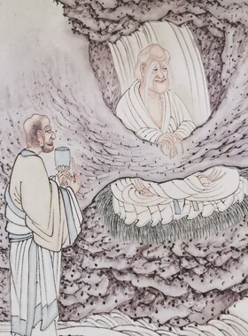 吴彬十八应真图卷复古山水书画