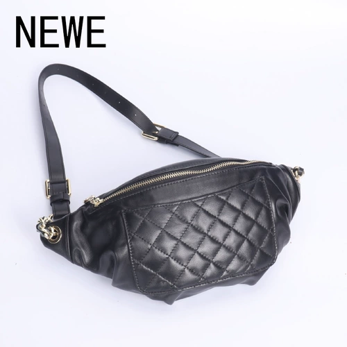 Модная брендовая цепь, нагрудная сумка, универсальная сумка через плечо, кожаная поясная сумка, в стиле Шанель, на цепочке, из натуральной кожи, воловья кожа