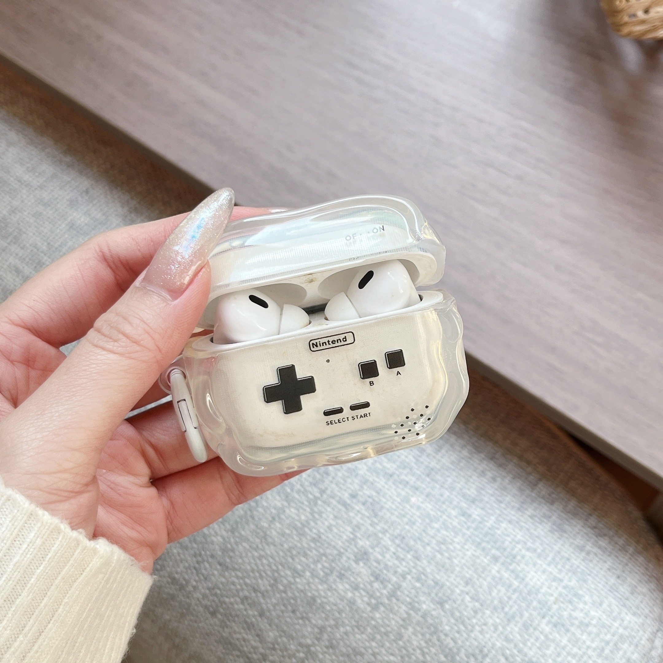 原创复古潮玩游戏机适用苹果AirPods4代Pro2半透明保护套个性男AirPods Pro3代无线降噪蓝牙耳机软壳二三四代,淘宝优惠券,粉丝福利购,淘宝优惠卷