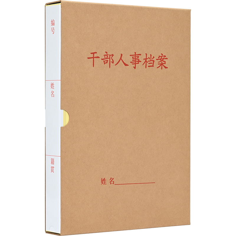 人事档案盒干部人事档案盒纸制板簧无需打孔蛇簧新标准文件收纳盒 - 图3