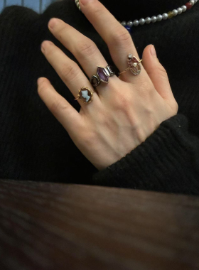 18-19世纪新艺术时期古董黄金钻石红宝石野生珍珠