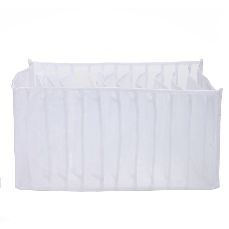 透明整理盒格网纱收纳盒内衣裤袜子储物盒整理盒衣物分类丝巾袋,淘宝优惠券,粉丝福利购,淘宝优惠卷