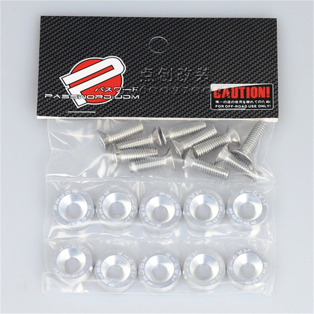 JDM汽车改装通用款装饰垫片 M6摩托车个性装饰车牌发动机舱10个装,淘宝优惠券,粉丝福利购,淘宝优惠卷