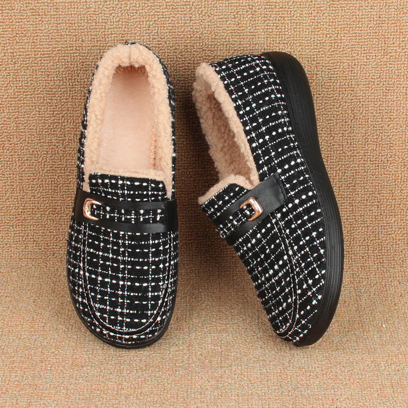 冬季新款老北京布鞋女加绒保暖棉鞋防滑妈妈中老年棉靴轻便豆豆鞋,淘宝优惠券,粉丝福利购,淘宝优惠卷