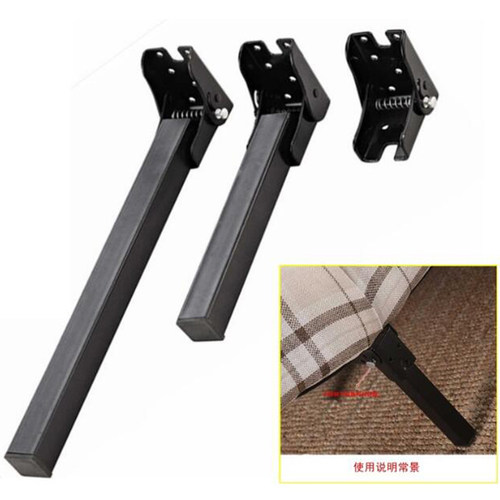 桌腿家具五金配件90度隐藏折叠脚沙发支撑腿架沙发脚折叠床脚D35 - 图3