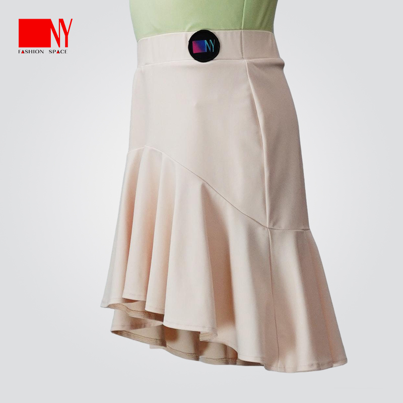 NY纳艺拉丁舞上衣半身裙女童训练服儿童舞蹈服跳舞少儿规定服套装 - 图1