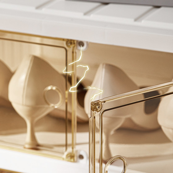 All-in-one installation-free transparent shoe box storage artifact