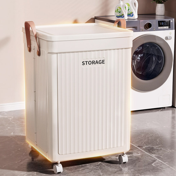 Foldable laundry basket for home use with dustproof cover