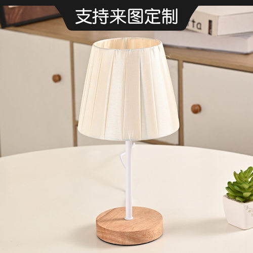 中式简约台灯高级感书房卧室民宿温馨小夜灯家装灯饰插电遥控调节 - 图1
