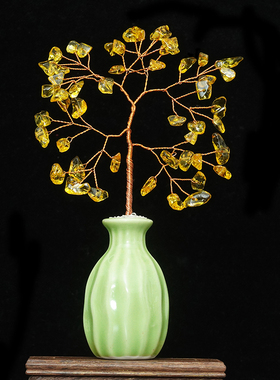 名旺招财树陶瓷装饰品办公桌创意