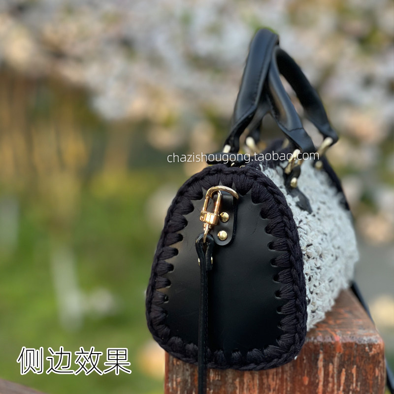 叉子手工波士顿钩针包配件枕头包编织材料包手拎手挽包带斜背套装,淘宝优惠券,粉丝福利购,淘宝优惠卷