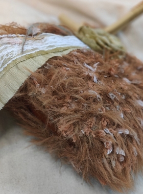 捡漏成品手工编织混线复古手拎包秋冬送闺蜜生日礼物手提干枯玫瑰