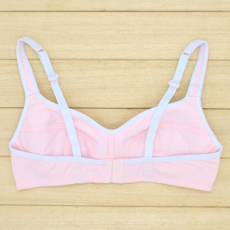 百伶百俐薄款纯棉少女无钢圈文胸发育期初中高中生无海绵学生内衣