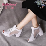 Летняя обувь, дышащие танцующие туфли, из натуральной кожи