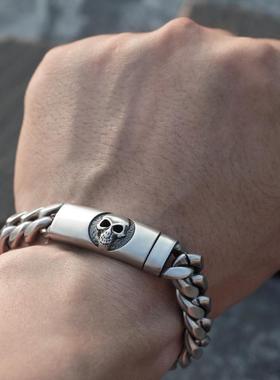 香水骷髅手链男日韩嘻哈潮人钛钢