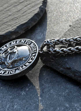 个性机车骷髅头项链男潮嘻哈