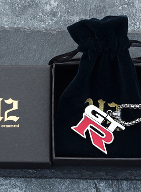 日产跑车GTR车标吊坠项链男钛钢