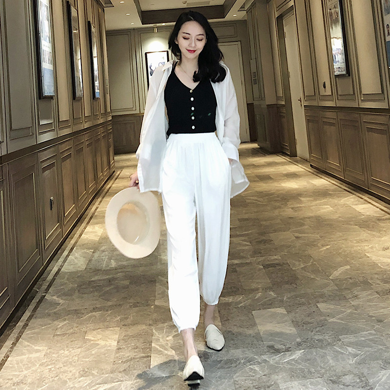 女夏季高腰宽松显瘦百搭灯笼裤 璟依服饰休闲裤