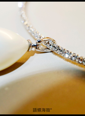 正品韩国进口代购名媛珍珠满钻开口项圈颈链锁骨女装饰礼服短项链