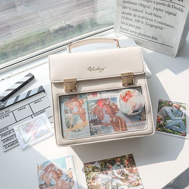 2026新款日常百搭透明单肩斜挎包双肩痛包吧唧包女【 焦糖方巧】,淘宝优惠券,粉丝福利购,淘宝优惠卷