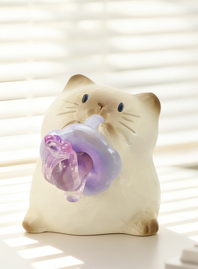 猫猫pai生之盎然桌面摆件装饰品文创家居工艺品厂家生日礼物