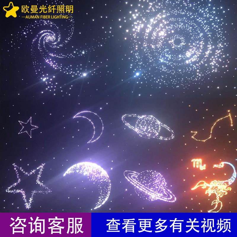 星空顶满天星影音室走廊吊顶灯酒吧光纤灯星光顶天花板吊顶石膏板-图3