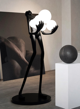 纯手工创意现代艺术人物落地灯