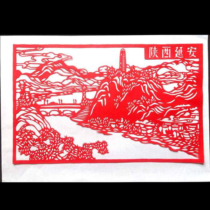 手工剪纸成品半成品 爱国精神革命根据地红色中国风定做窗花作业 - 图2