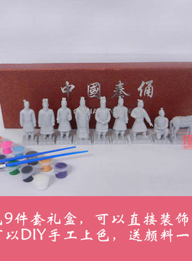 包邮仿古秦俑兵马俑外事礼品摆件