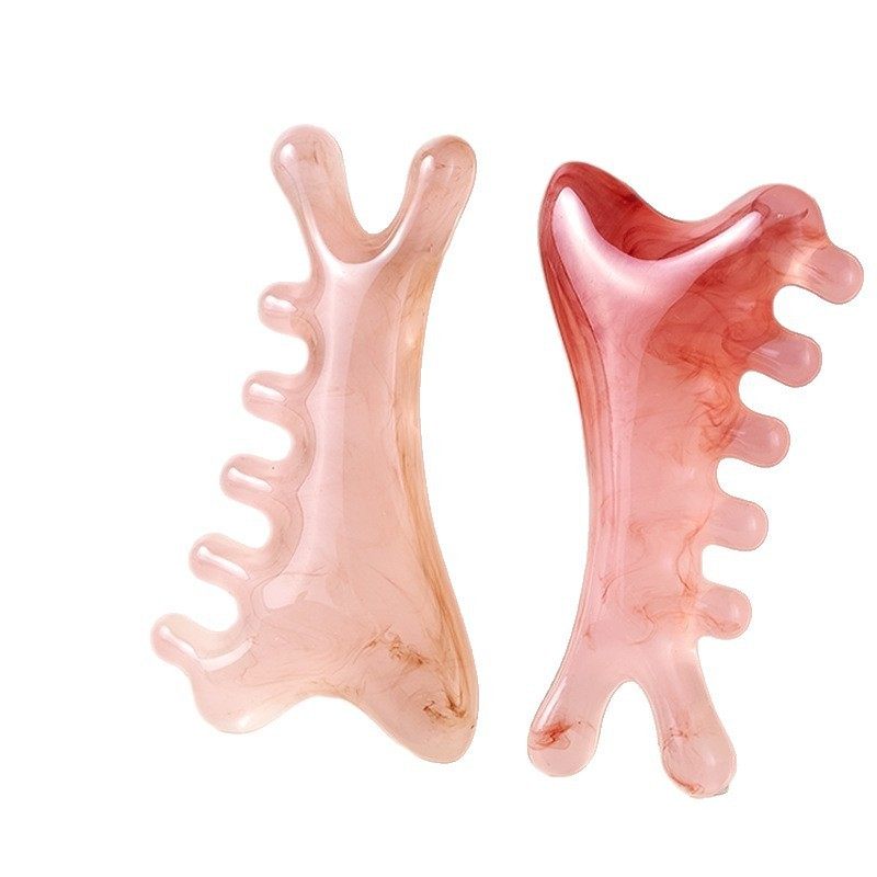 树脂四合一按摩梳头部经络梳面部脸部提拉紧致头疗按摩梳刮痧工具