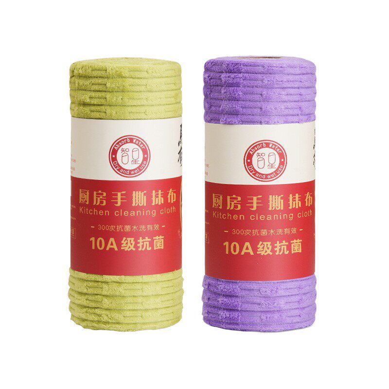 10A厨房清洁懒人抹布手撕抹布卷式周抛抹布跨境家吸水毛巾百洁布