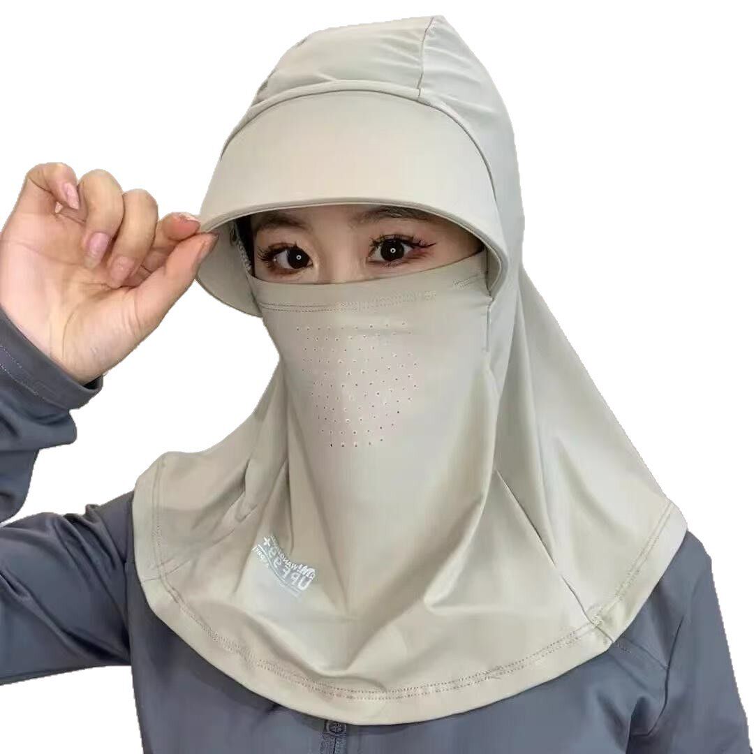 冰丝全脸遮阳护颈帽子