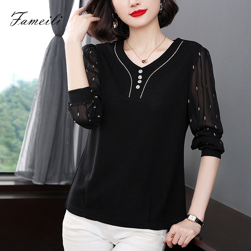 妈妈装2021秋季新款时尚宽松t恤 法美丽T恤