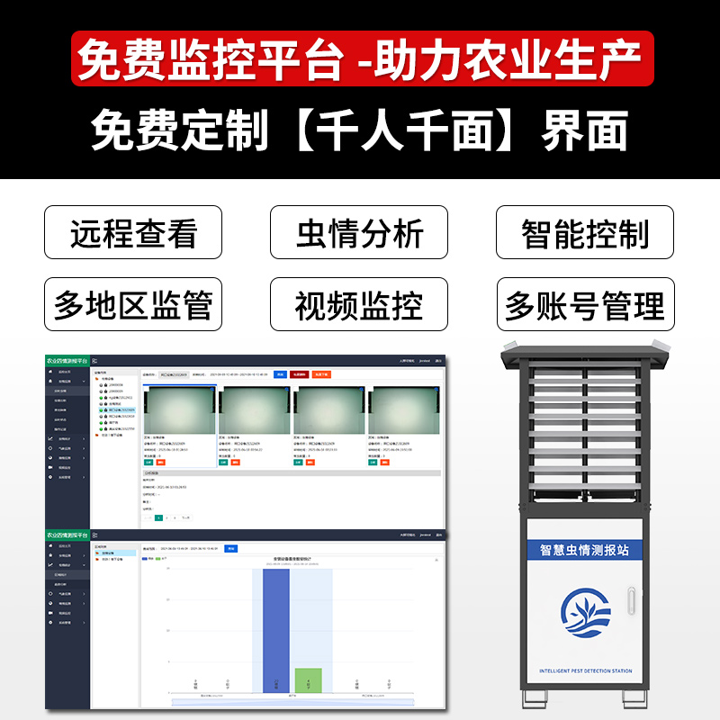 虫情监测系统智慧农林业AI智能识别红外诱虫病虫杀虫灯虫情测报灯 - 图0