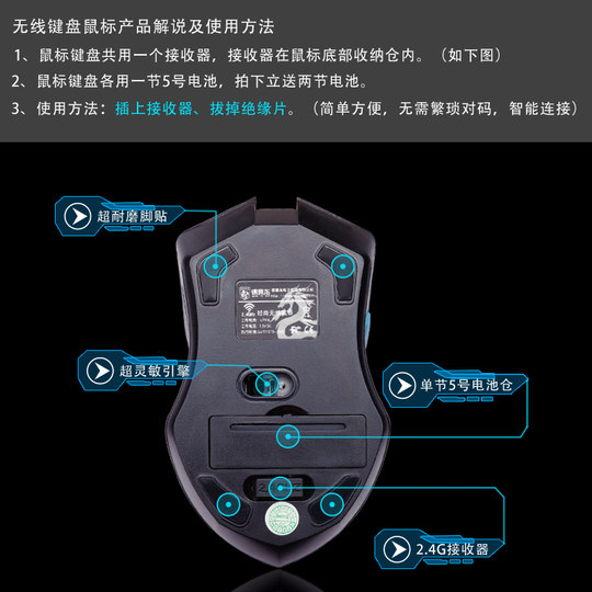 Wireless keyboard and mouse set for girls office use