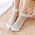 Vớ nữ bằng vải cotton vớ thủy tinh siêu mỏng ren thoáng khí Học viện Hàn Quốc vớ gió pha lê - Vớ hàng tuần tất học sinh nữ dễ thương Vớ hàng tuần